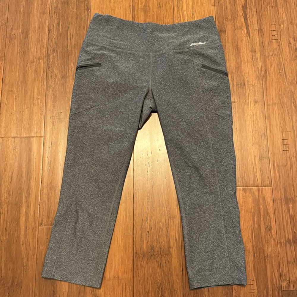 Gray Womens Active Capri Pants